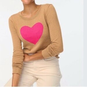 J Crew Factory “Teddie” heart sweater - EUC - size L